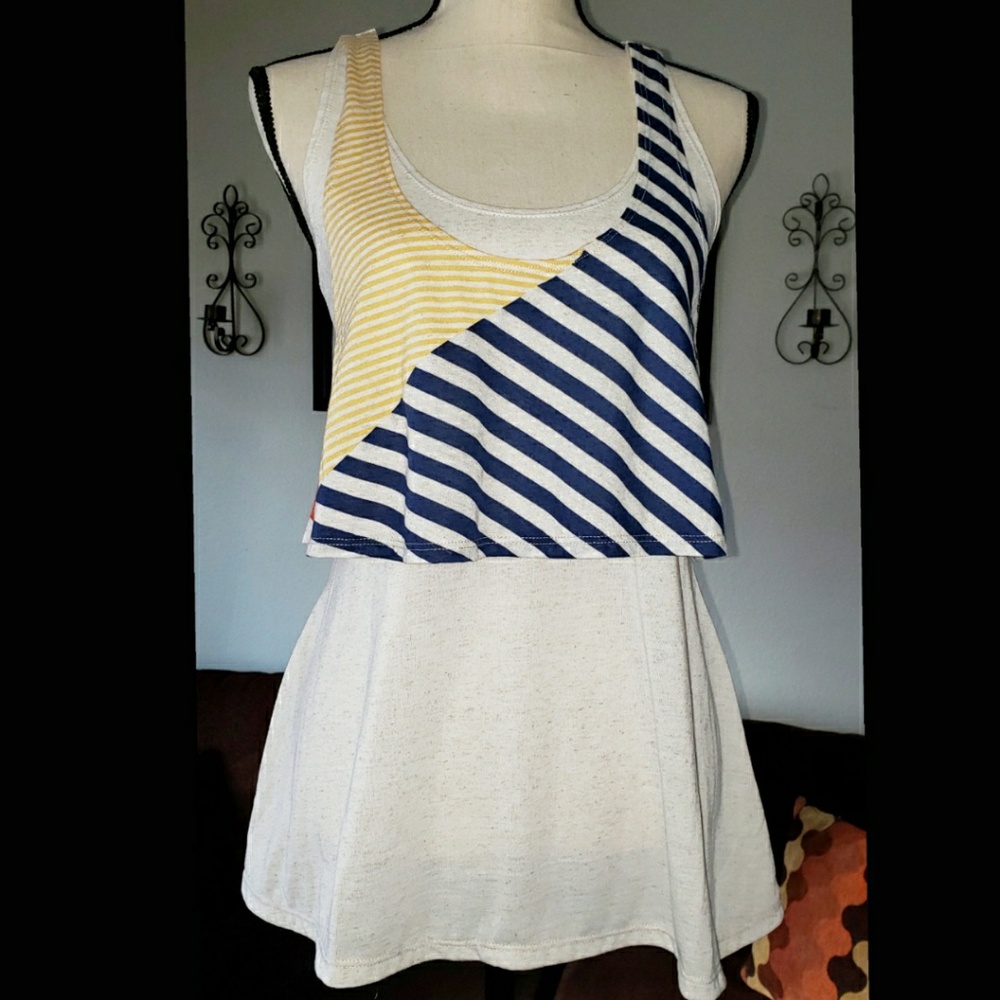 4th July 🔥Eye Candy Stripe Racer Back Tank top
